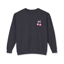 Load image into Gallery viewer, Cherry Bow Lightweight Crewneck Sweatshirt