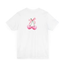 Load image into Gallery viewer, Cherry Bow Short Sleeve Tee
