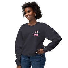 Load image into Gallery viewer, Cherry Bow Lightweight Crewneck Sweatshirt