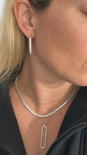 Load image into Gallery viewer, Princess Cut Diamond Tennis Necklace
