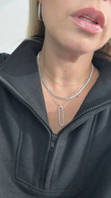Load image into Gallery viewer, Princess Cut Diamond Tennis Necklace
