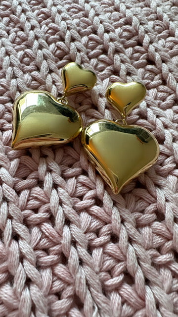 Double Bubble Heart Earring