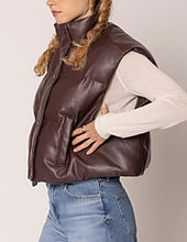 Load image into Gallery viewer, Faux leather padded vest
