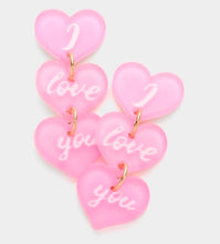 Load image into Gallery viewer, I love you 💕❤️ Resin Earrings
