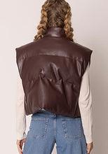 Load image into Gallery viewer, Faux leather padded vest

