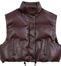 Load image into Gallery viewer, Faux leather padded vest
