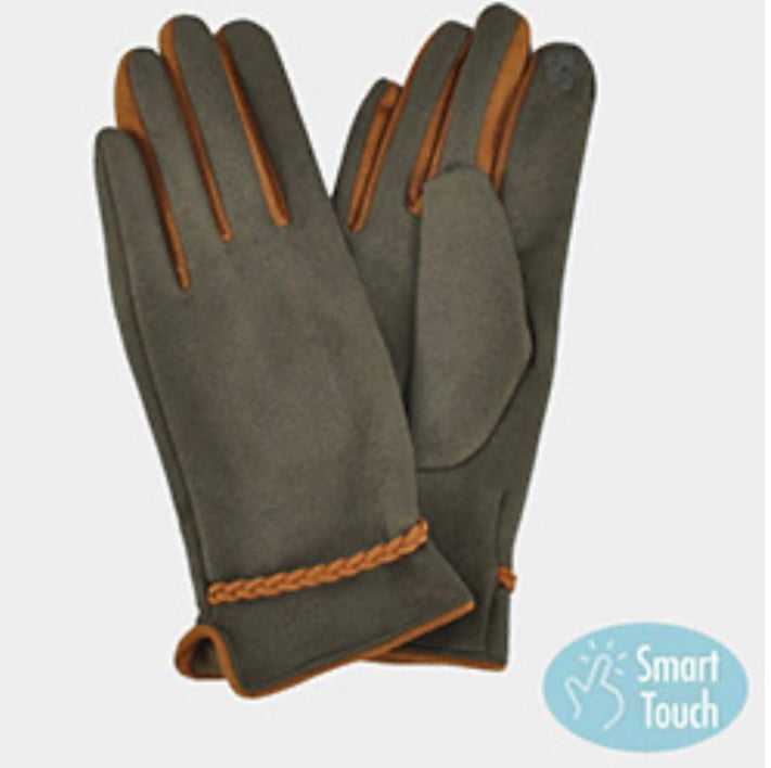 Braided Faux Suede Glove