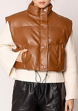 Load image into Gallery viewer, Faux leather padded vest
