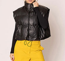 Load image into Gallery viewer, Faux leather padded vest
