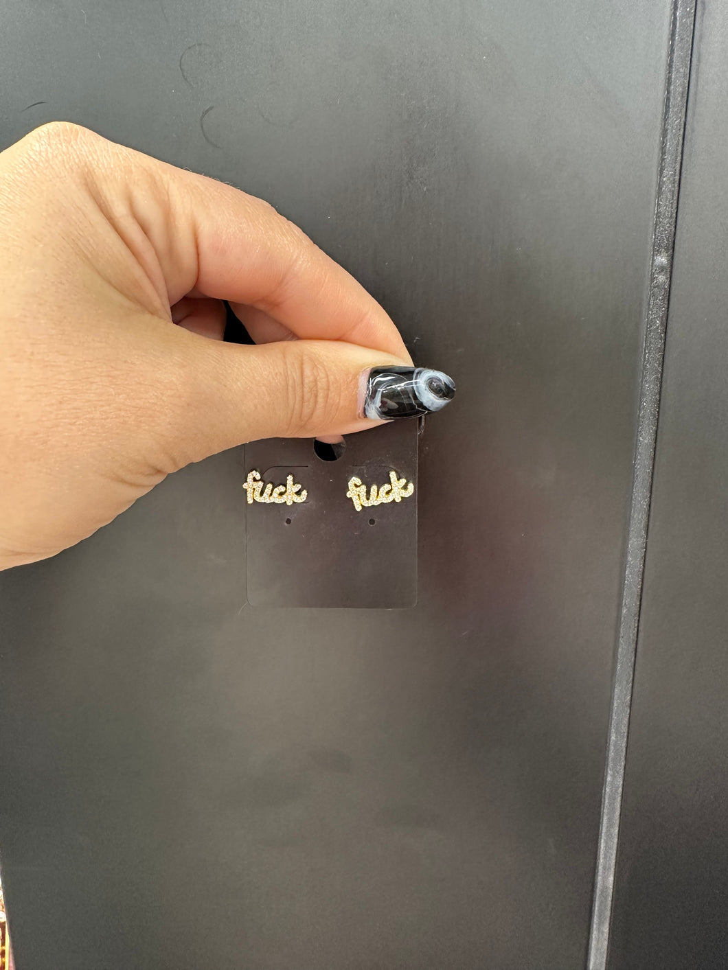 FUCK Stud Earrings