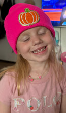 Load image into Gallery viewer, Spooky Szn Kids Pumpkin Beanie
