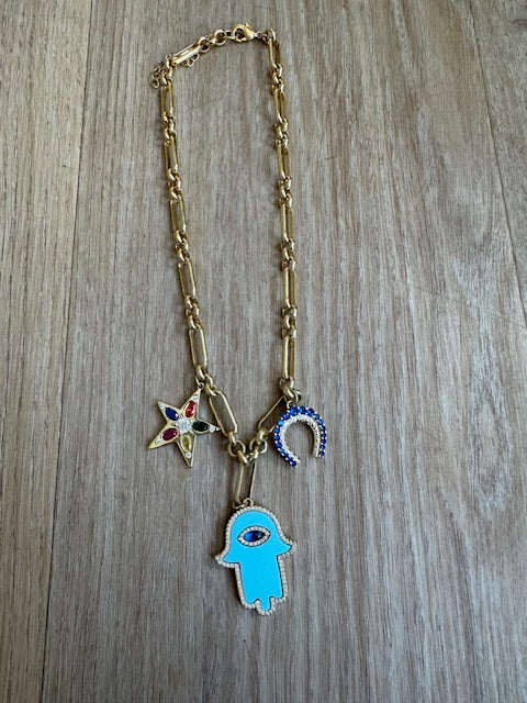 SAMPLE SALE Triple Charm Necklace