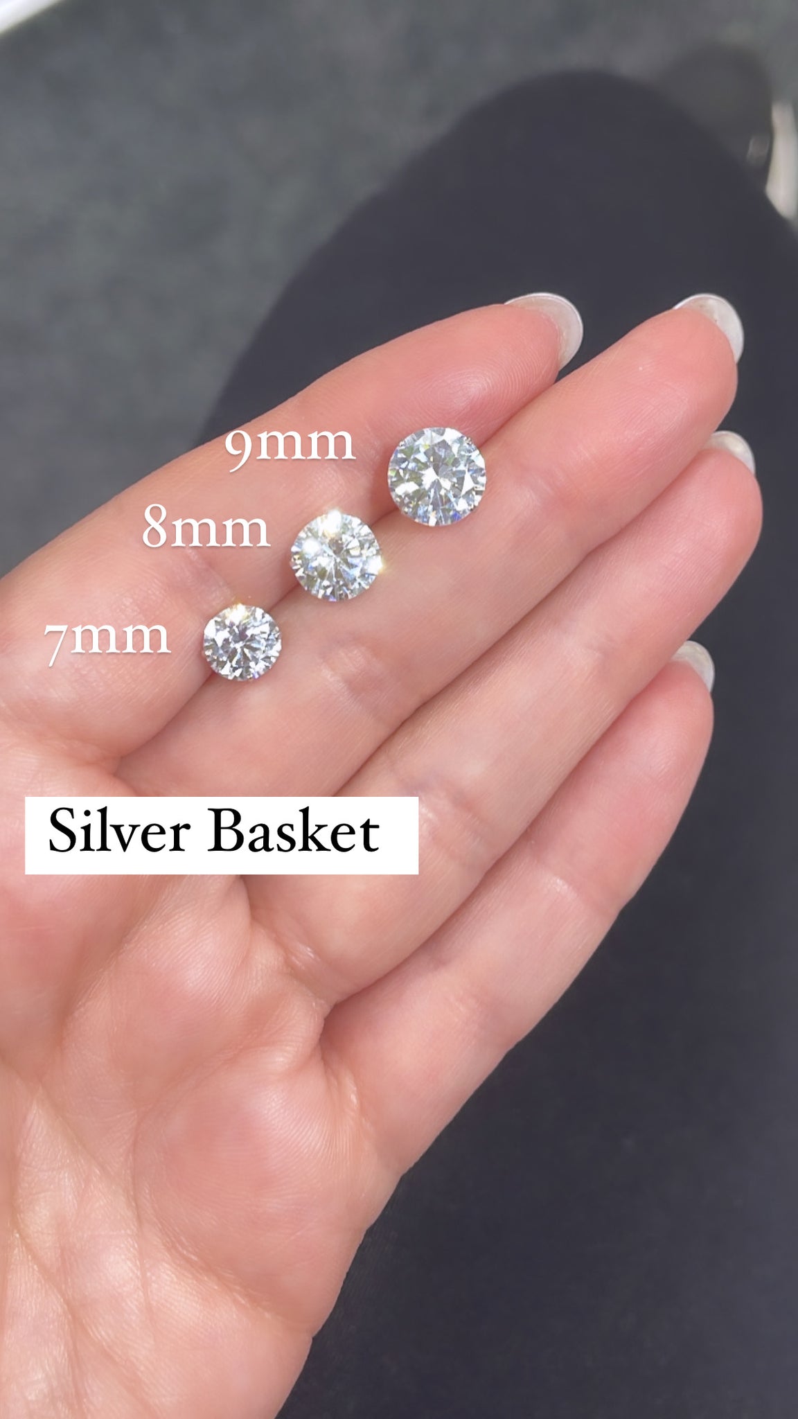 9mm diamond earrings Clearance
