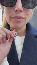 Load and play video in Gallery viewer, Jewish Star Necklace Paperlink Chain
