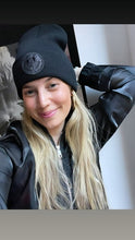 Load image into Gallery viewer, Smiley Face Beanie Black with Black Smiley
