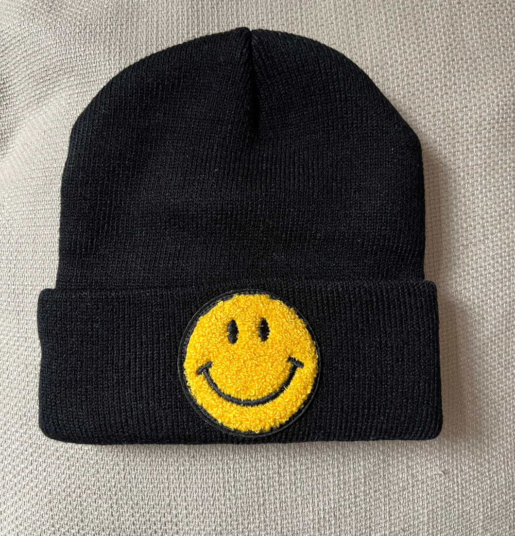 Kids Yellow Terry Smile Beanie