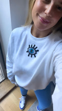 Load image into Gallery viewer, White Evil Eye Sweatshirt
